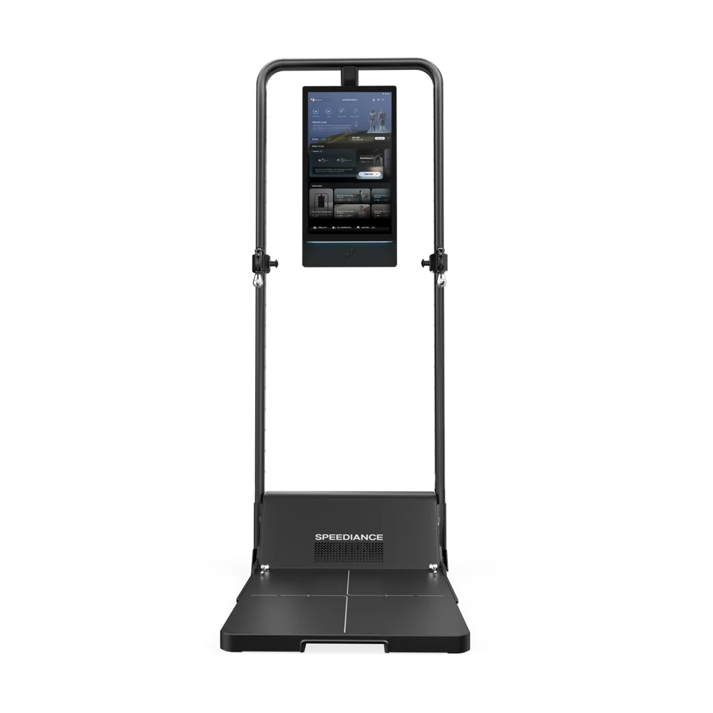 The entire Gym Monster 3 machine, shown with its platform open