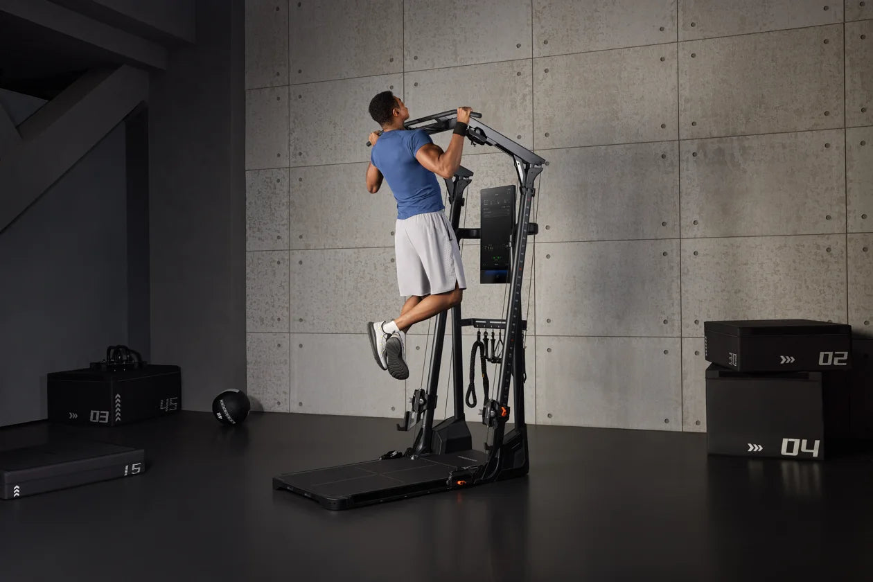 Athlete training on Gym Monster Ultra with the full frame visible