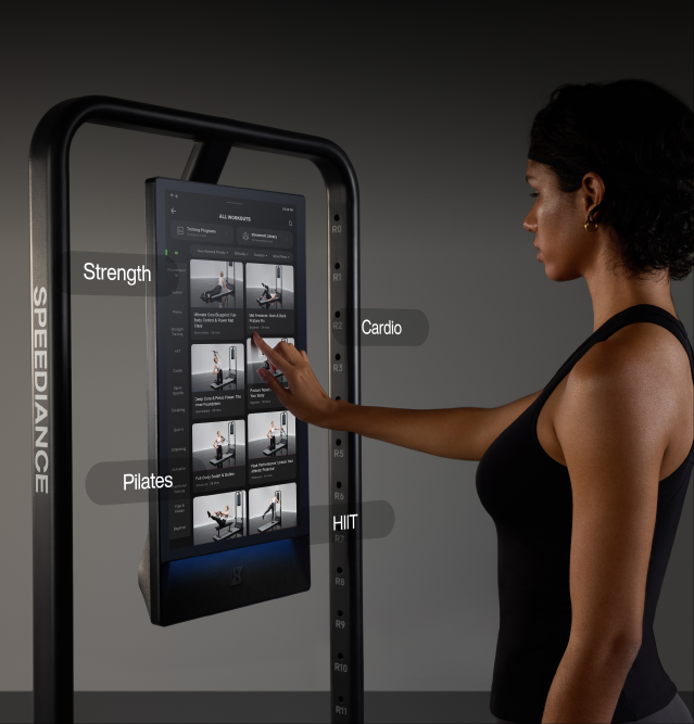 Choose a workout on the touchscreen. Your setup session helps you find a starting point that suits you.